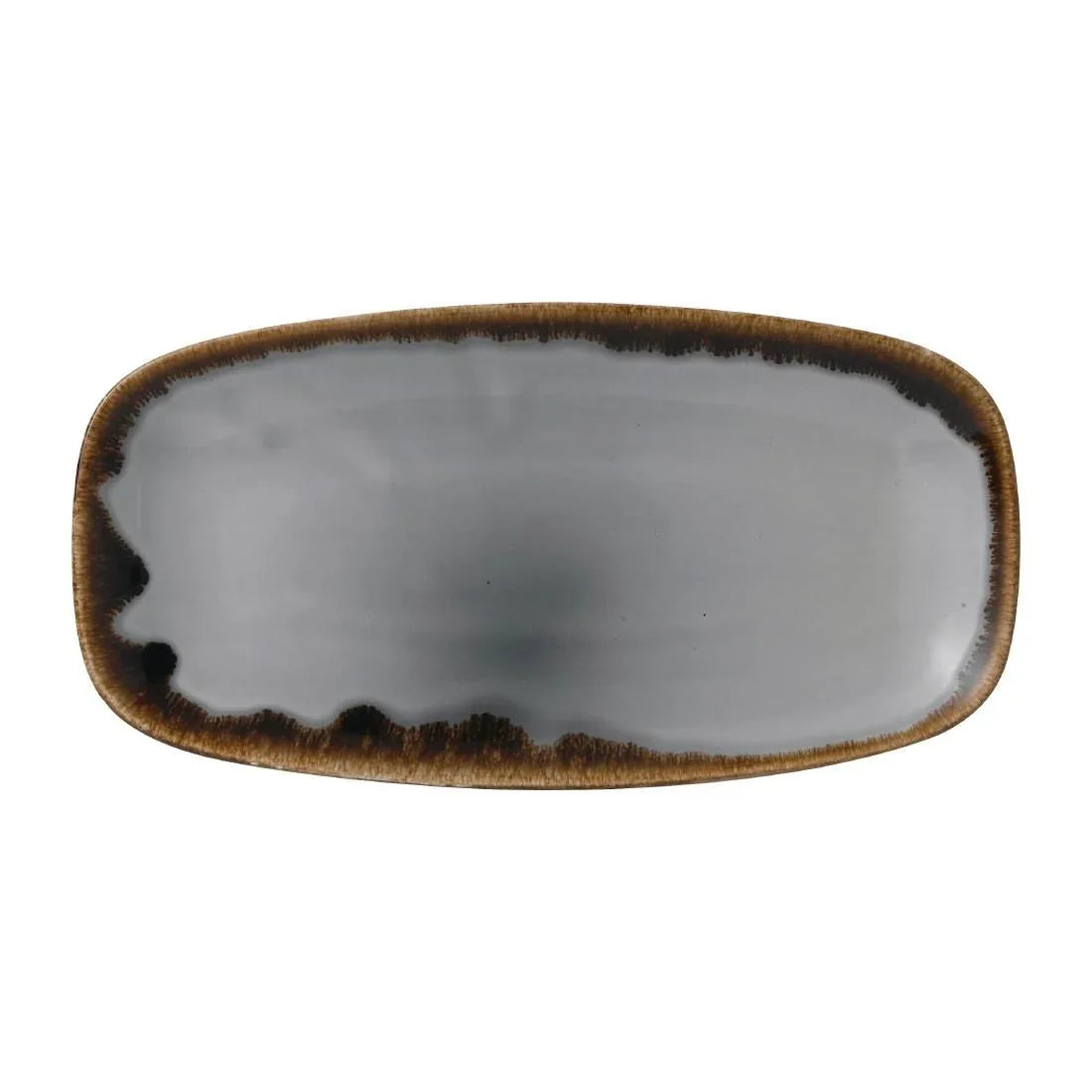 FE367 Dudson Harvest Grey Chefs Oblong Plate 298 x 152mm (Pack of 12) - JD Catering Equipment Solutions Ltd
