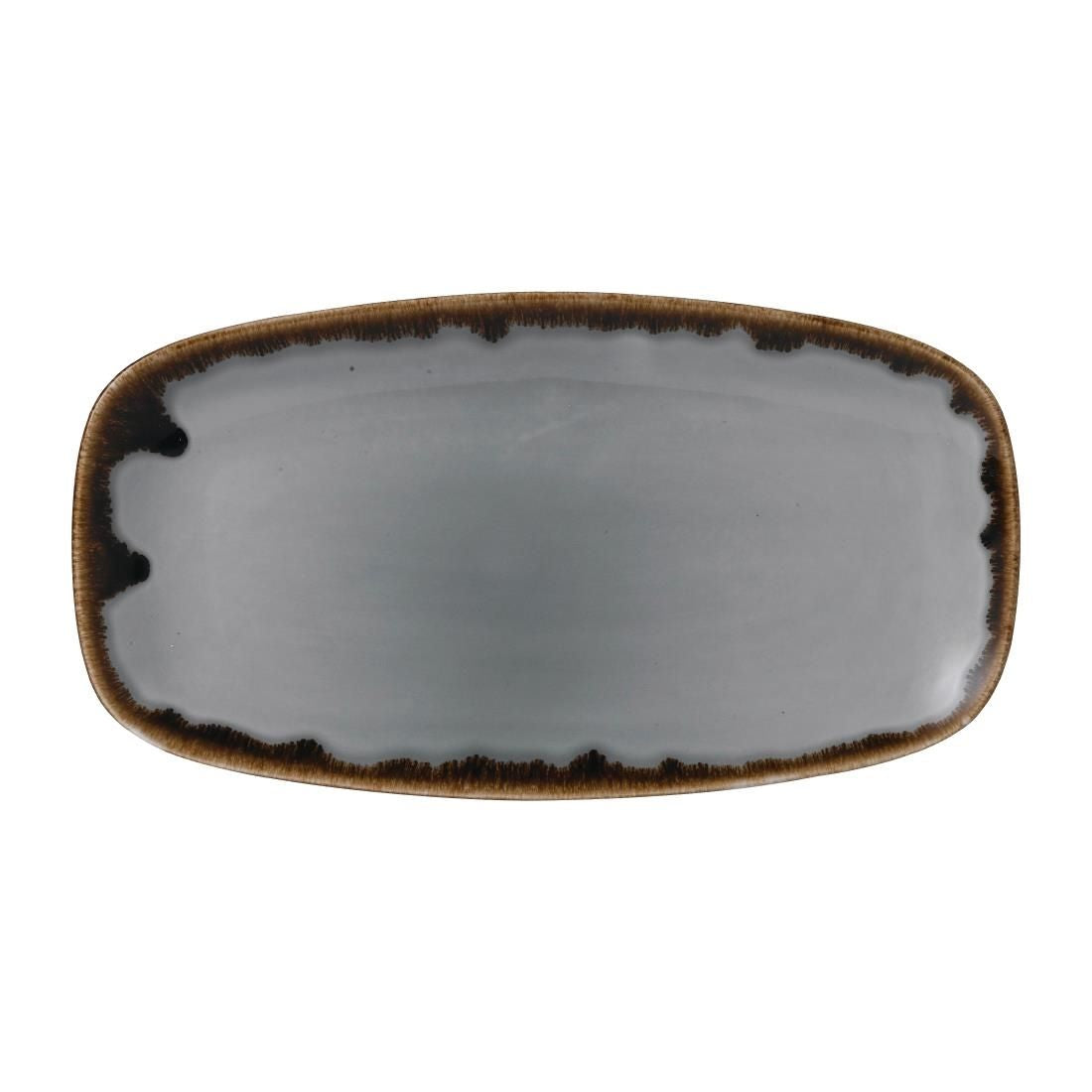 FE368 Dudson Harvest Grey Chefs Oblong Plate 352 x 187mm (Pack of 6) JD Catering Equipment Solutions Ltd