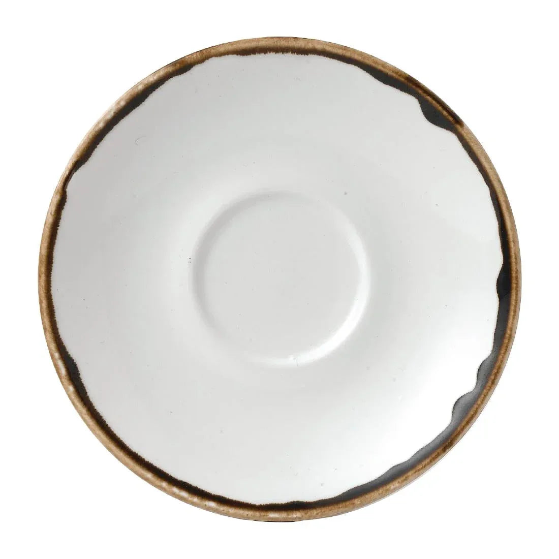 FE376 Dudson Harvest Natural Cappuccino Saucer 158mm (Pack of 12) - JD Catering Equipment Solutions Ltd