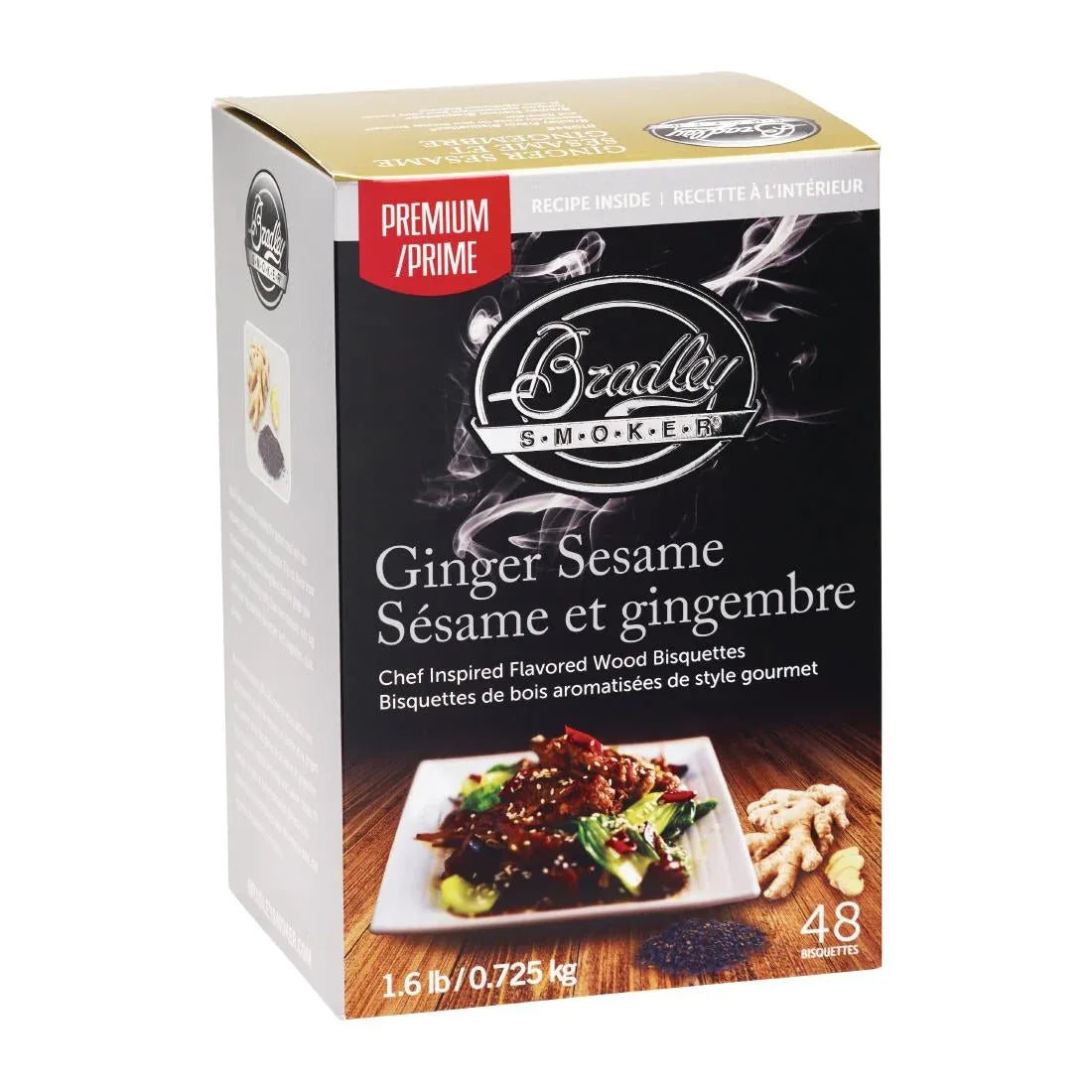 FE649 Bradley Food Smoker Ginger Sesame Premium Flavour (Pack of 48) - JD Catering Equipment Solutions Ltd
