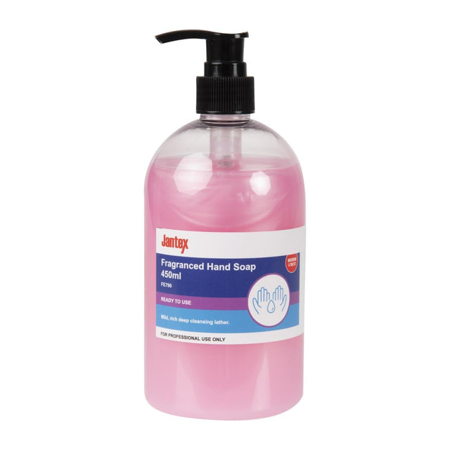 FE790 Jantex Fragranced Hand Soap Pink Pearl Ready To Use 450ml JD Catering Equipment Solutions Ltd