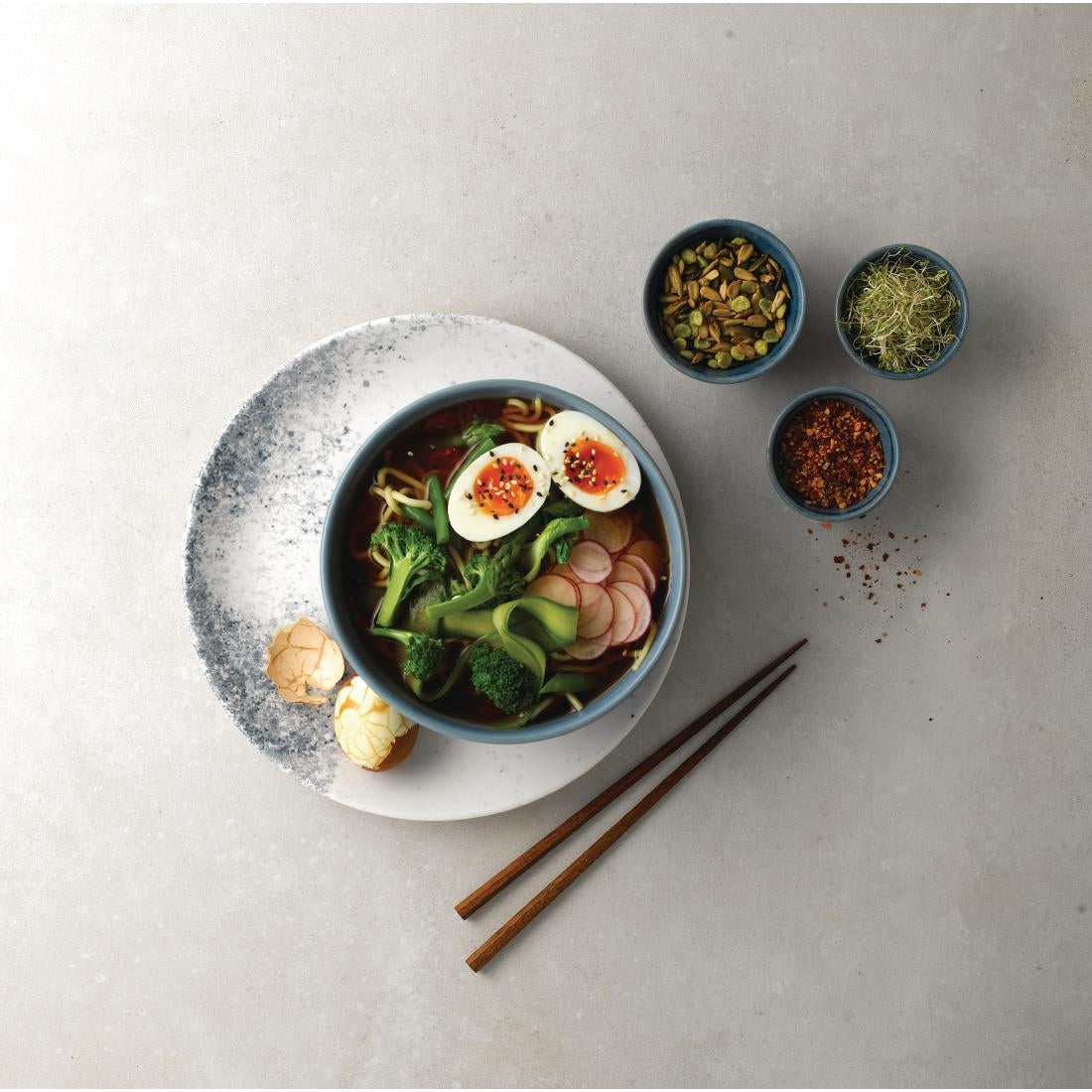 FE949 Oslo Blue Noodle Bowl 37.7oz (Box 6) JD Catering Equipment Solutions Ltd