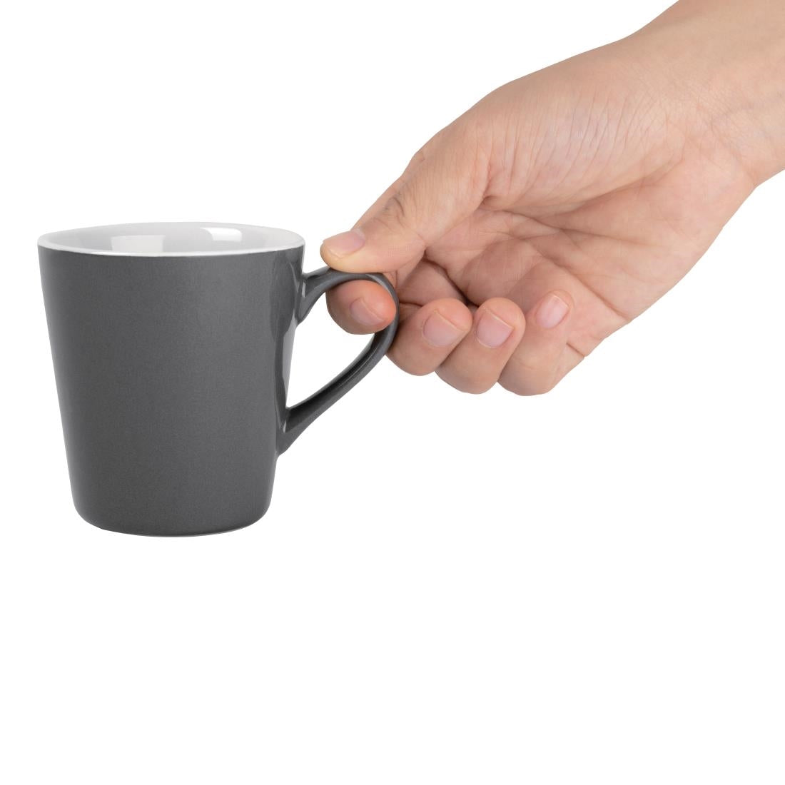 FF992 Olympia Cafe Flat White Charcoal - 170ml 5.74fl oz (Box 12) JD Catering Equipment Solutions Ltd