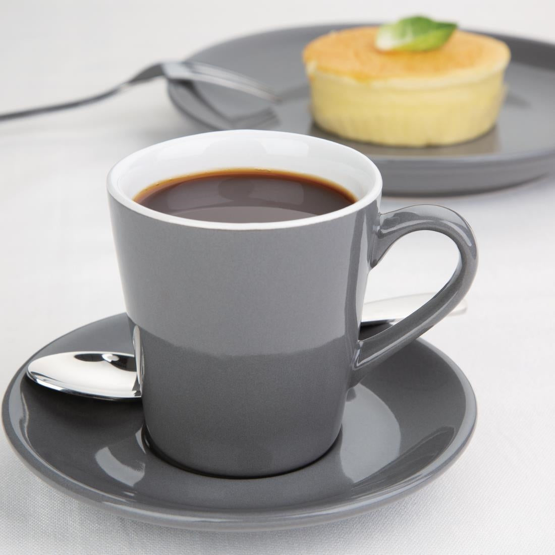 FF992 Olympia Cafe Flat White Charcoal - 170ml 5.74fl oz (Box 12) JD Catering Equipment Solutions Ltd