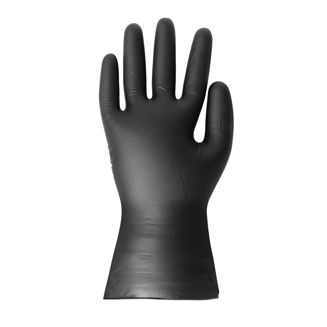 FJ748-L Hygiplas Vinyl Black Powder Free Glove L - pack 100 JD Catering Equipment Solutions Ltd
