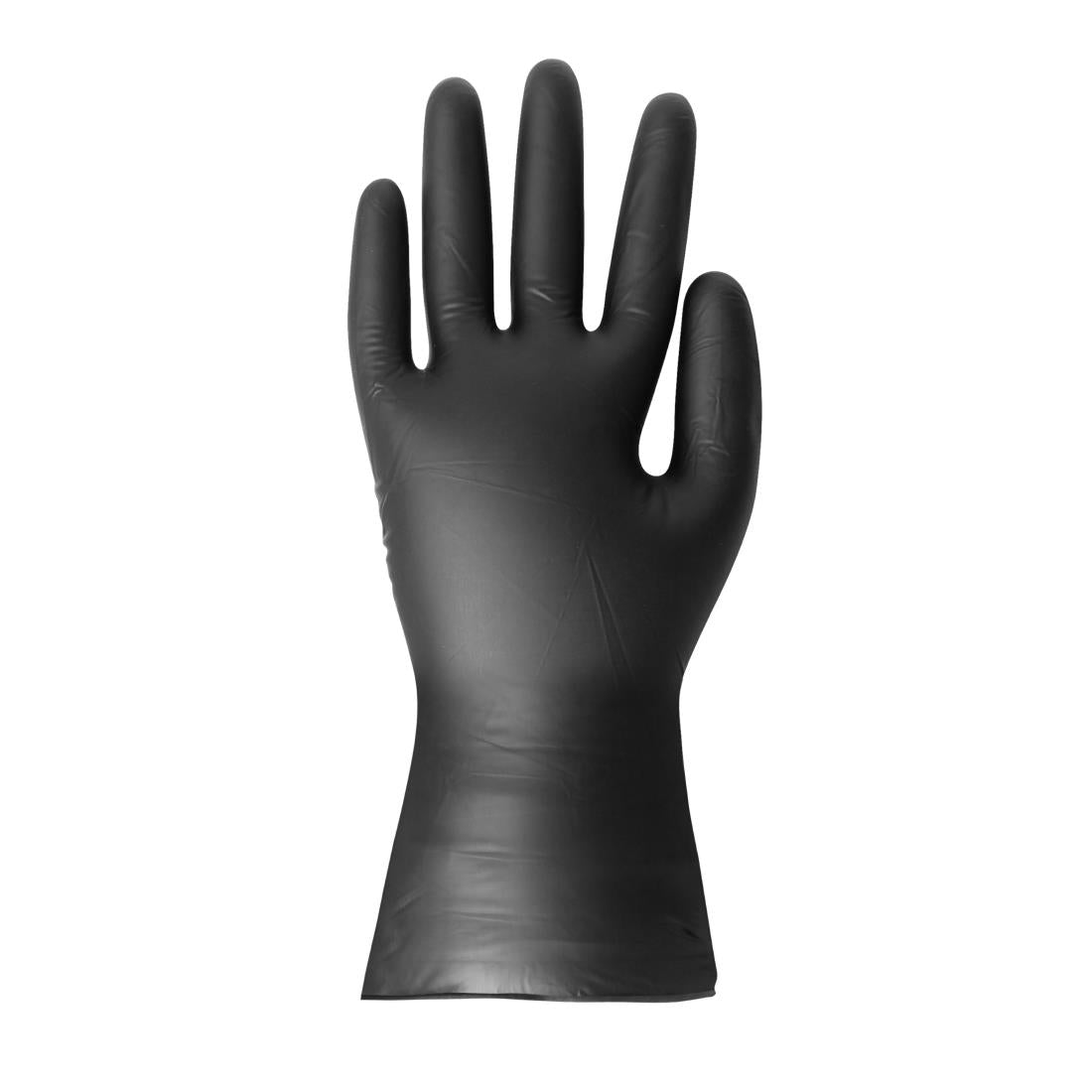 FJ748-M Hygiplas Vinyl Black Powder Free Glove M - pack 100 JD Catering Equipment Solutions Ltd