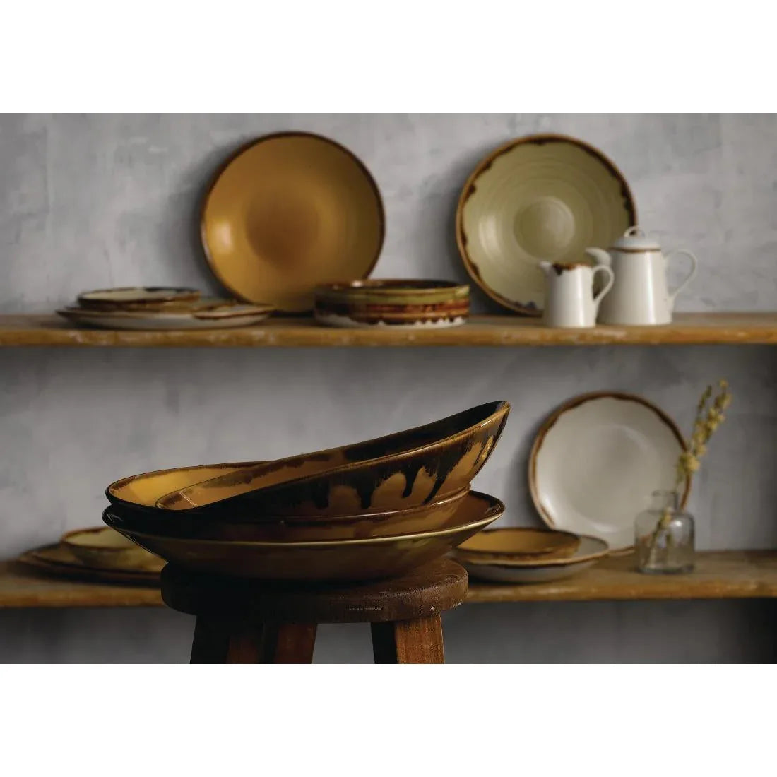 FJ776 Dudson Harvest Dudson Mustard Deep Coupe Plate 281mm (Pack of 12) - JD Catering Equipment Solutions Ltd