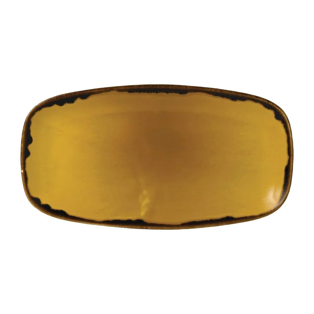 FJ779 Dudson Harvest Mustard Chef's Oblong Plate 189mm (Pack of 6) - JD Catering Equipment Solutions Ltd