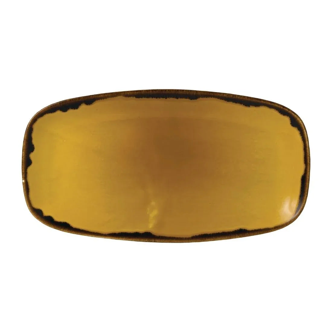 FJ779 Dudson Harvest Mustard Chef's Oblong Plate 189mm (Pack of 6) - JD Catering Equipment Solutions Ltd