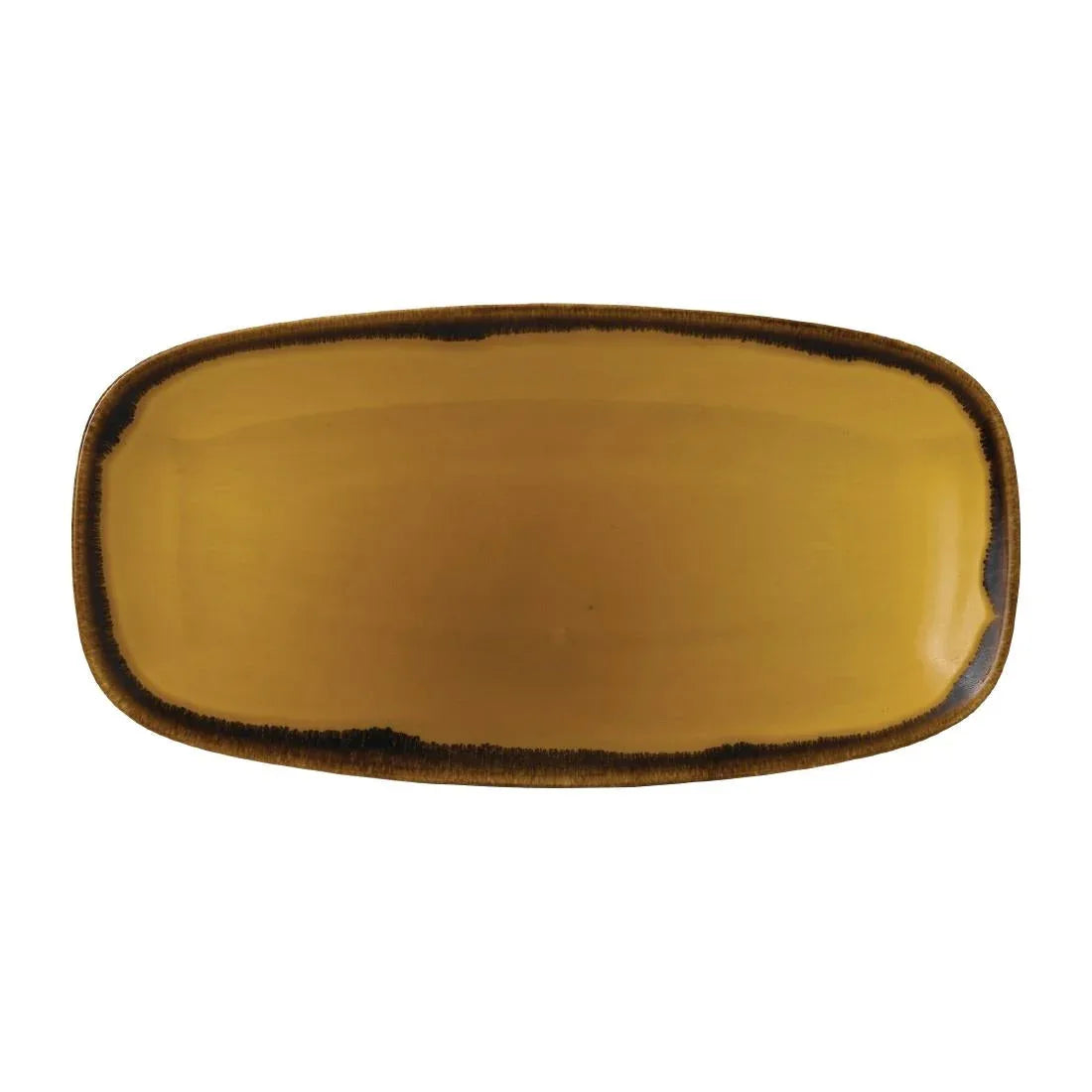 FJ780 Dudson Harvest Dudson Mustard Chef's Oblong Plate 153mm (Pack of 12) - JD Catering Equipment Solutions Ltd