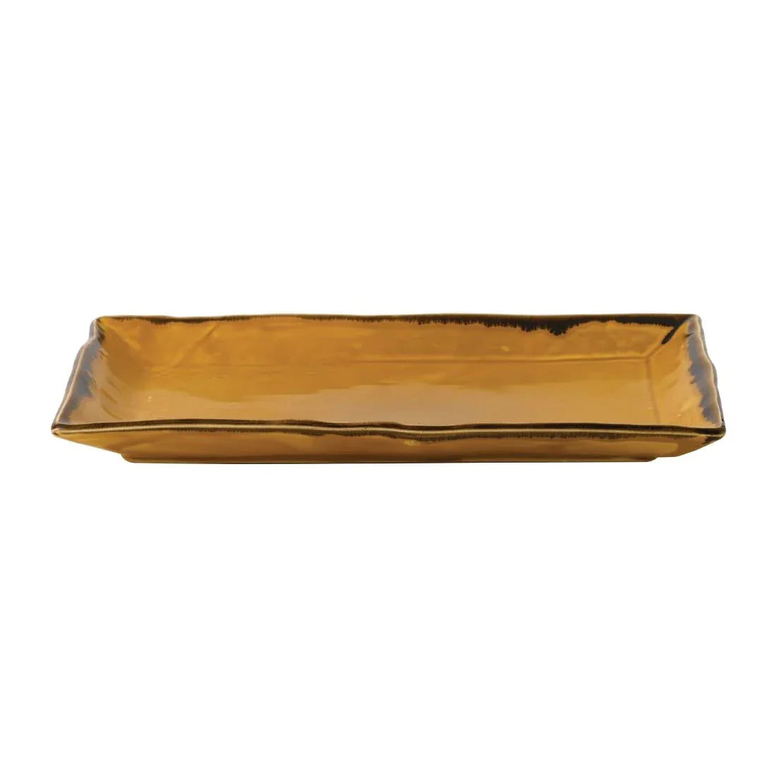 FJ782 Dudson Harvest Dudson Mustard Rectangular Tray 345mm (Pack of 6) - JD Catering Equipment Solutions Ltd