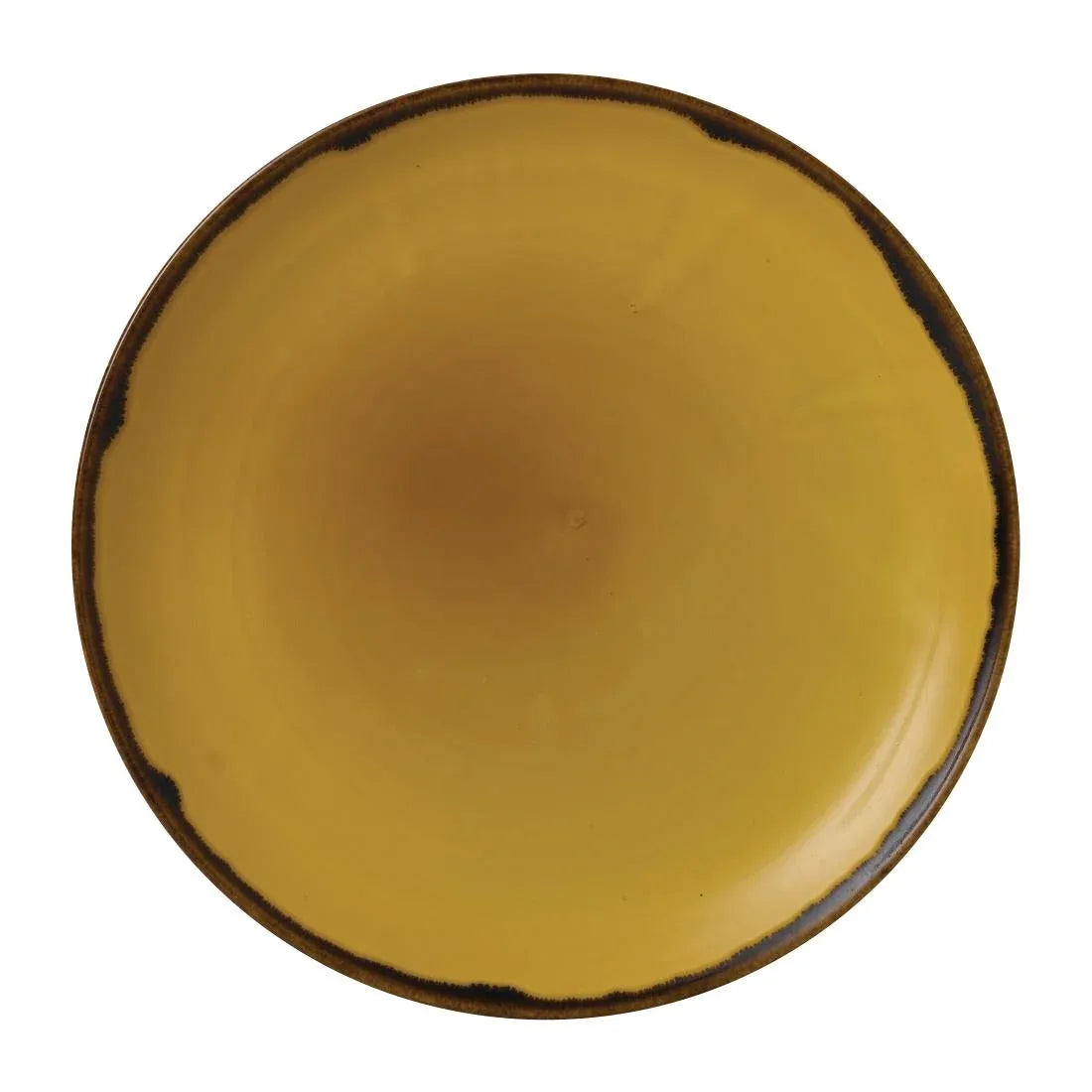 FJ783 Dudson Harvest Dudson Mustard Coupe Plate 324mm (Pack of 6) - JD Catering Equipment Solutions Ltd