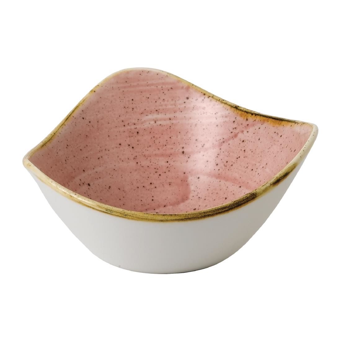 FJ907 Stonecast Petal Pink Triangle Bowl 9oz (Pack of 12) JD Catering Equipment Solutions Ltd
