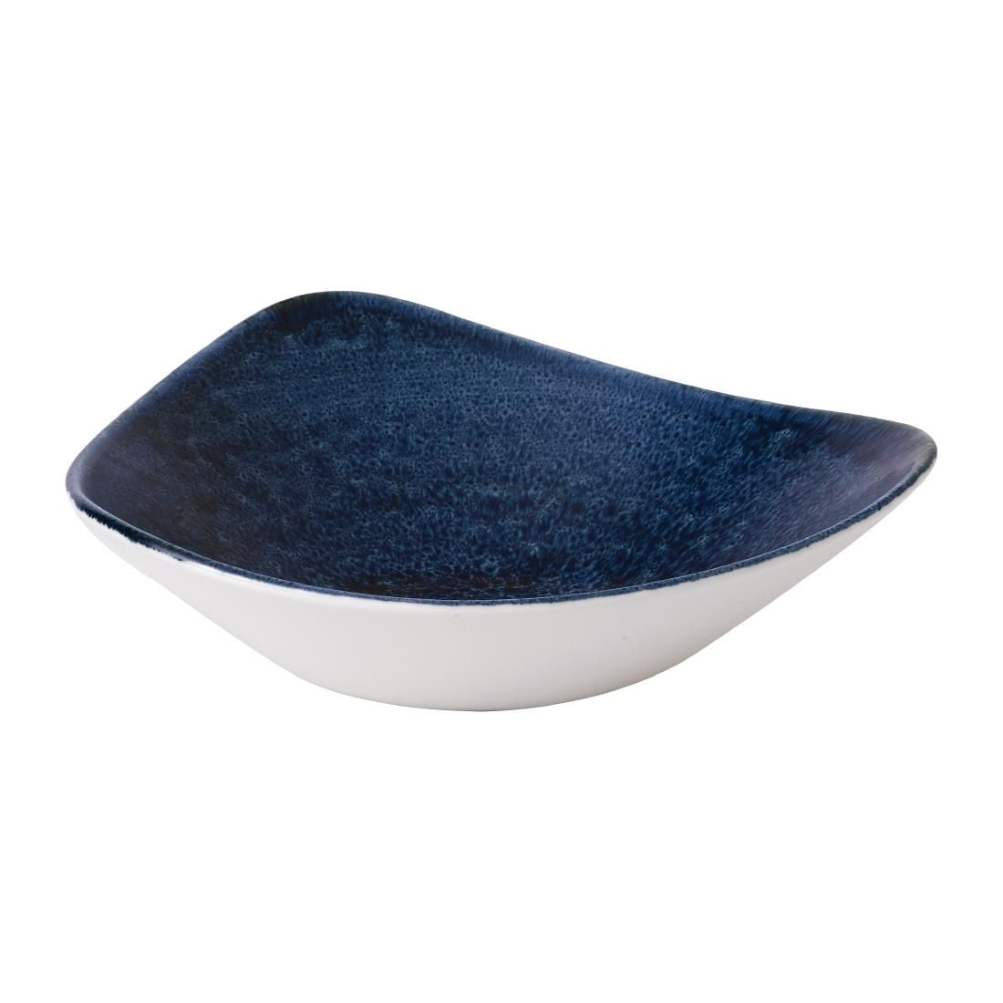 FJ950 Stonecast Plume Ultramarine Triangle Bowl 21oz (Pack of 12) JD Catering Equipment Solutions Ltd