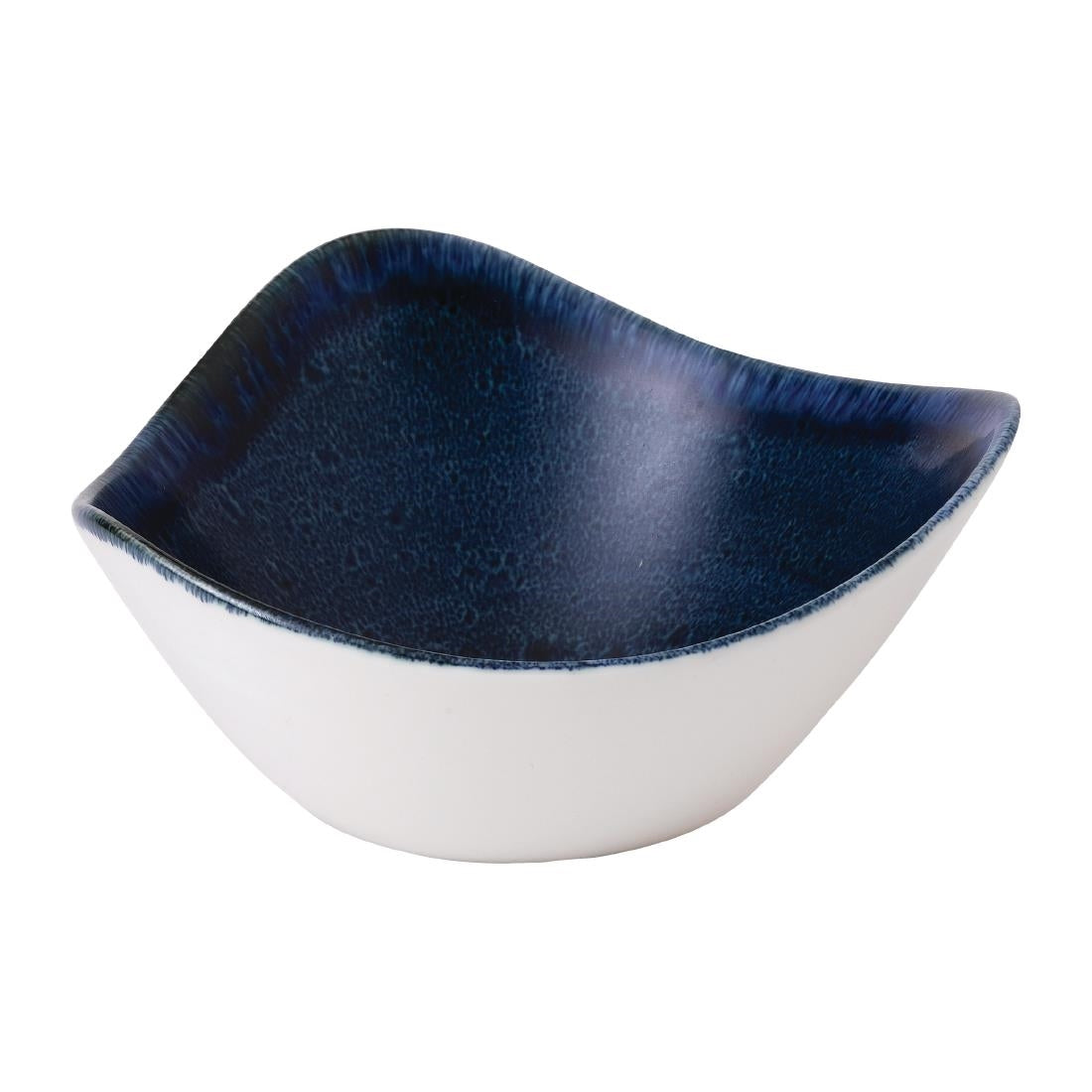 FJ951 Stonecast Plume Ultramarine Triangle Bowl 9oz (Pack of 12) JD Catering Equipment Solutions Ltd