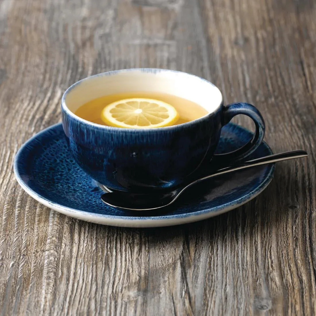 FJ955 Stonecast Plume Ultramarine Cappuccino Cup 8oz (Pack of 12) - JD Catering Equipment Solutions Ltd