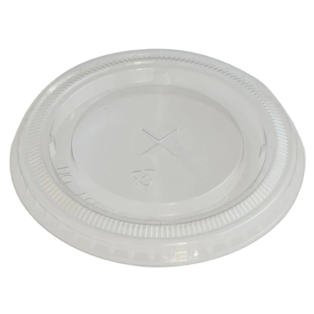 FN222 eGreen RPET Flat Lid with Straw Hole 93mm (Pack of 1000) - JD Catering Equipment Solutions Ltd