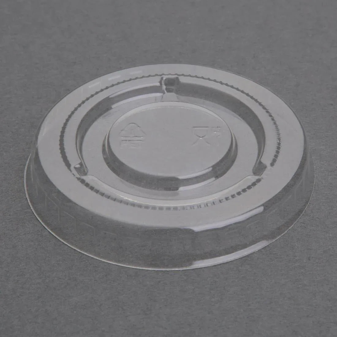 FP426 Fiesta Recyclable PET Bagasse Cup Lids Clear (Pack of 1000) - JD Catering Equipment Solutions Ltd