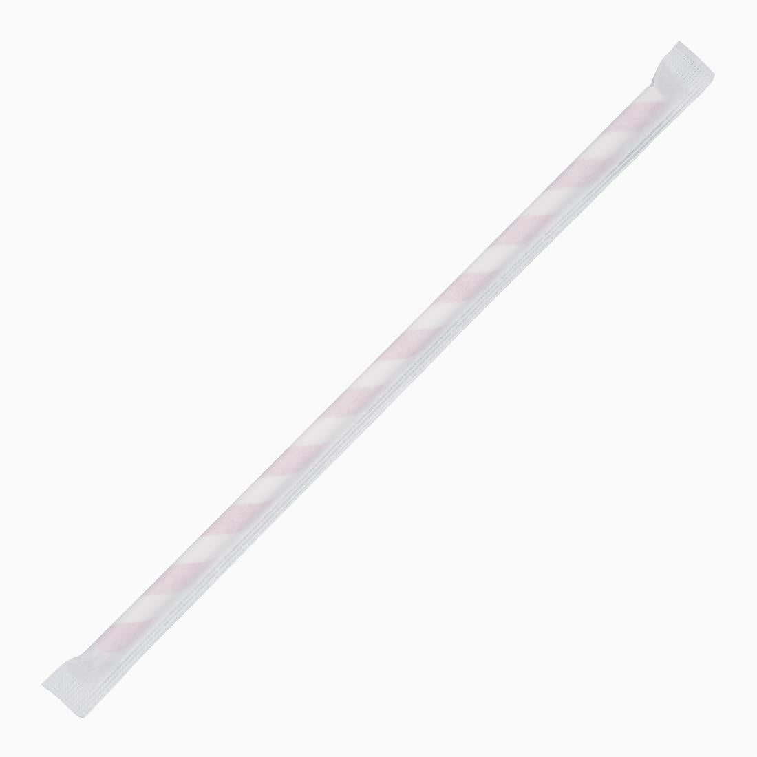 FP442 Fiesta Green Individually Wrapped Compostable Paper Straws Red Stripes (Pack of 250) JD Catering Equipment Solutions Ltd