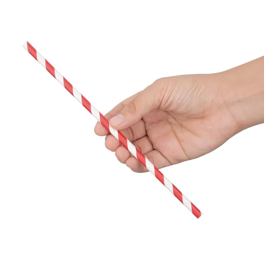 FP442 Fiesta Green Individually Wrapped Compostable Paper Straws Red Stripes (Pack of 250) - JD Catering Equipment Solutions Ltd