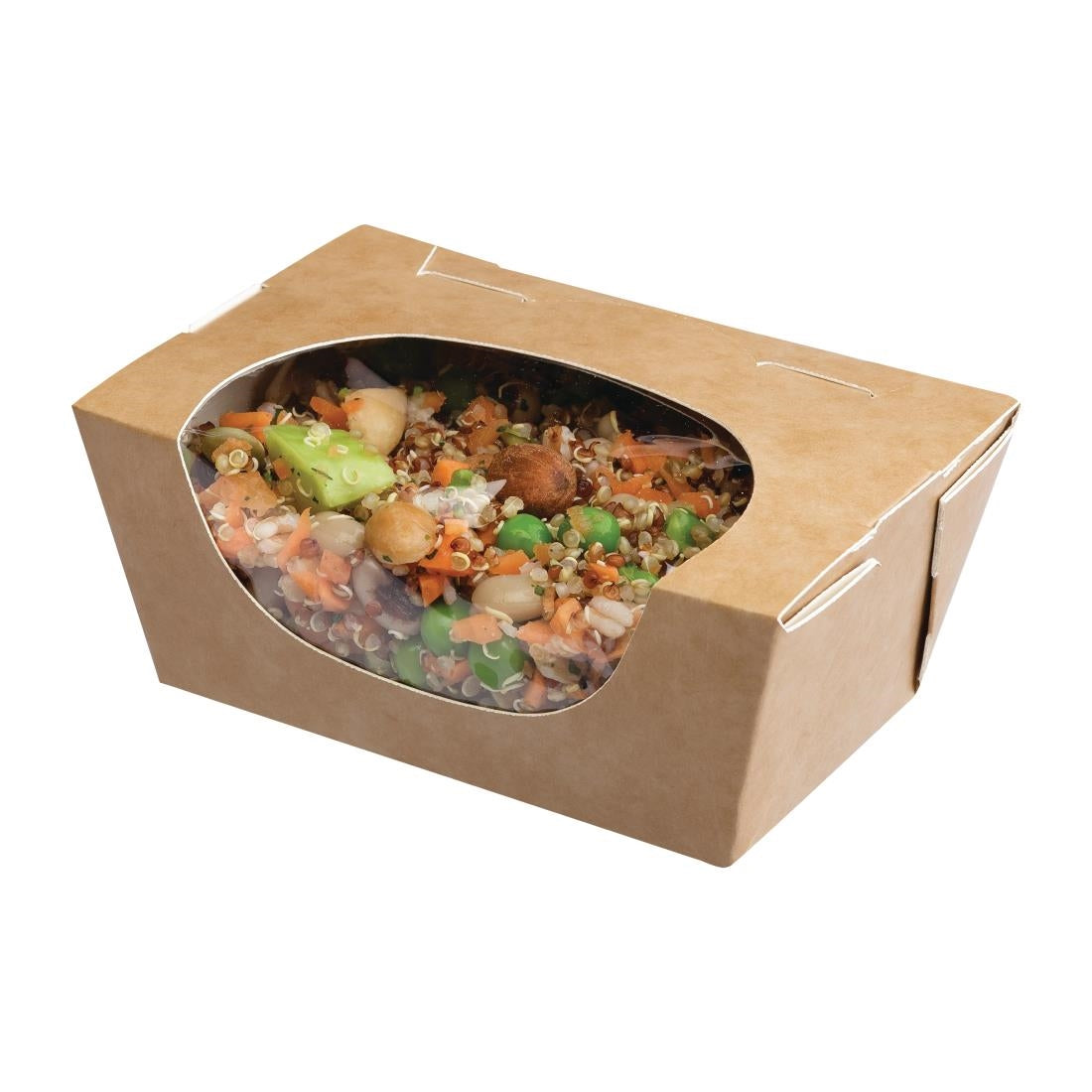 FP582 Colpac Zest Compostable Kraft Extra-Small Salad Boxes 375ml / 13oz (Pack of 250) JD Catering Equipment Solutions Ltd