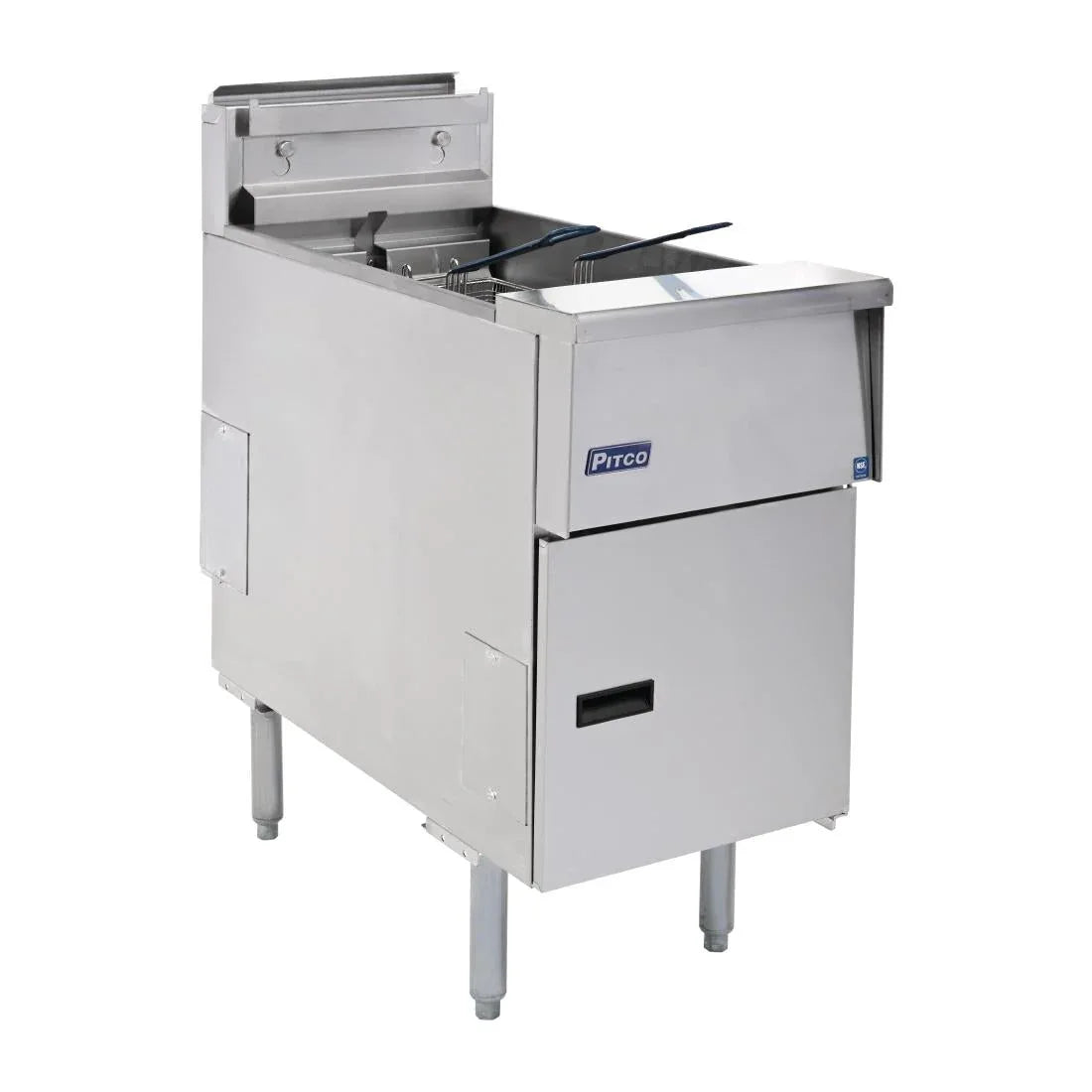 FP876 Pitco Single Tank Twin Basket Fryer SE14S-SSTC - JD Catering Equipment Solutions Ltd