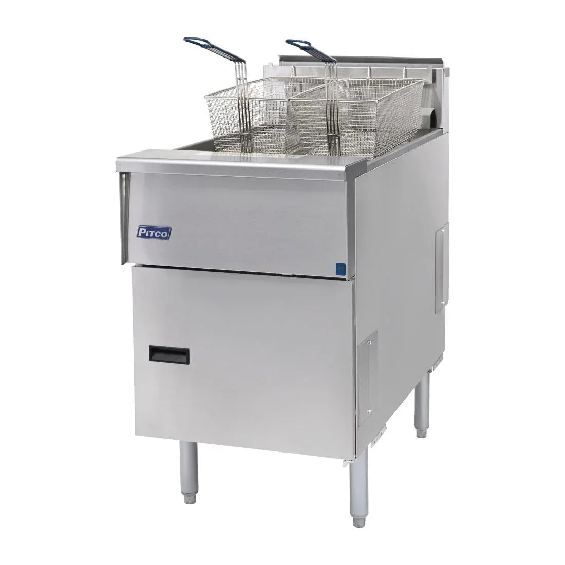 FP877 Pitco Single Tank Twin Basket Fryer SE18S-SSTC - JD Catering Equipment Solutions Ltd