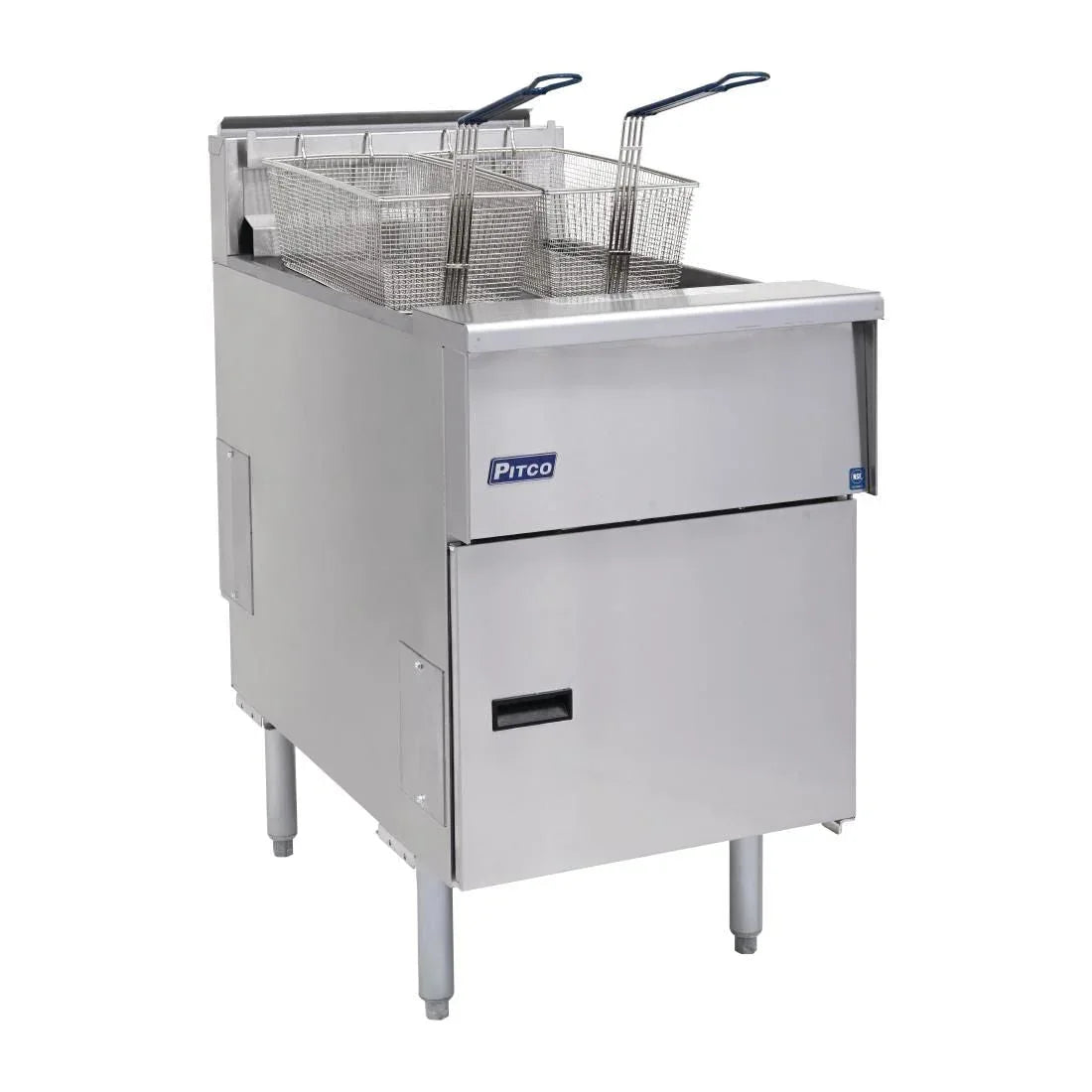 FP877 Pitco Single Tank Twin Basket Fryer SE18S-SSTC - JD Catering Equipment Solutions Ltd