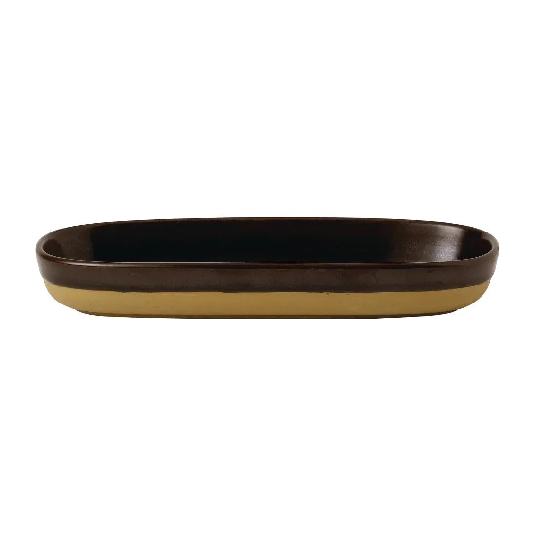 FR007 Churchill Emerge Cinnamon Brown Tray 230 x 95mm (Pack of 6) - JD Catering Equipment Solutions Ltd