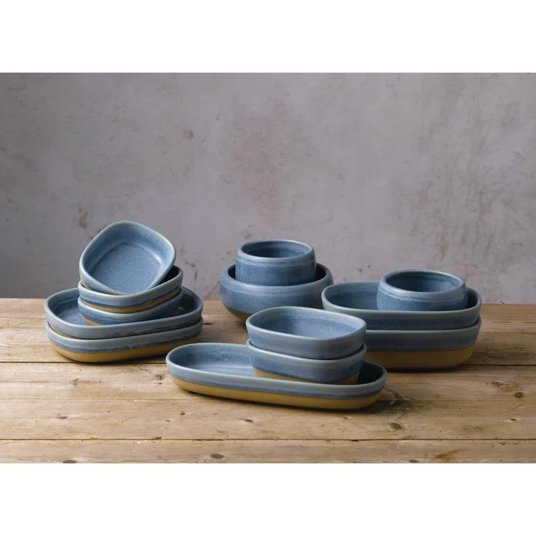 FR018 Churchill Emerge Oslo Blue Dish 120 x 90mm (Pack of 6) - JD Catering Equipment Solutions Ltd