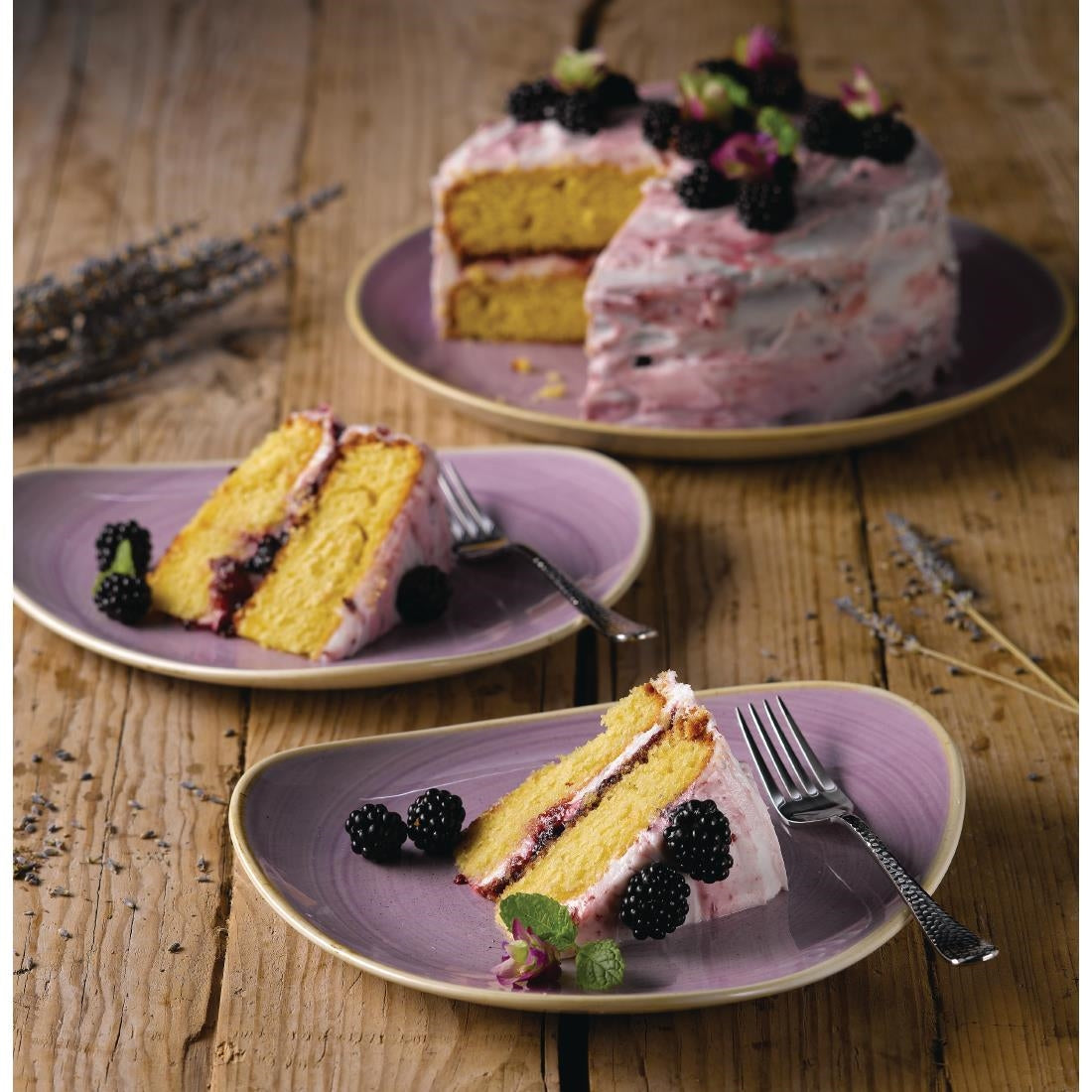 FR025 Churchill Stonecast Lavender Lotus Plate 228mm (Pack of 12) JD Catering Equipment Solutions Ltd