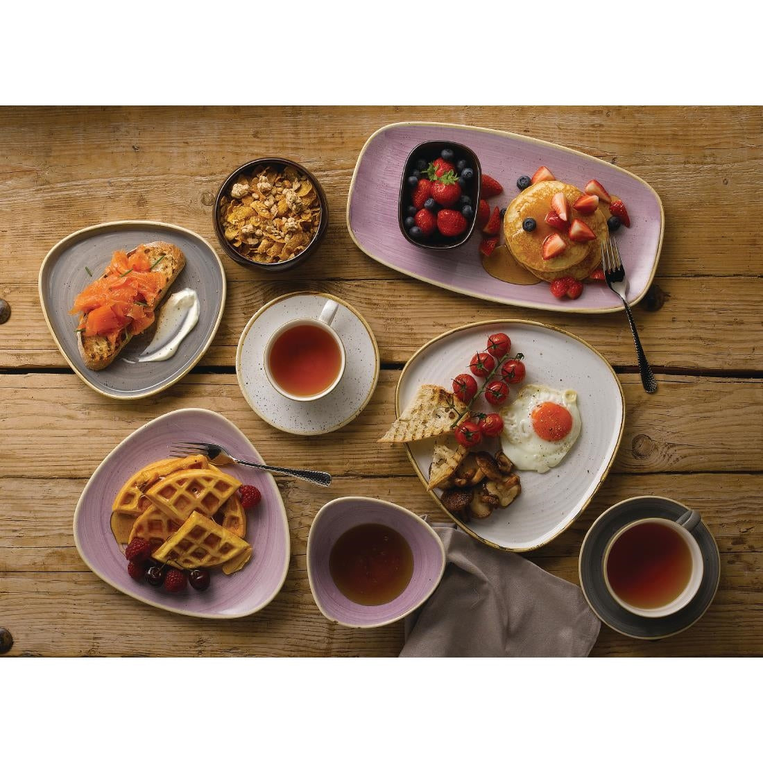 FR027 Churchill Stonecast Lavender Lotus Bowl 152mm (Pack of 12) JD Catering Equipment Solutions Ltd