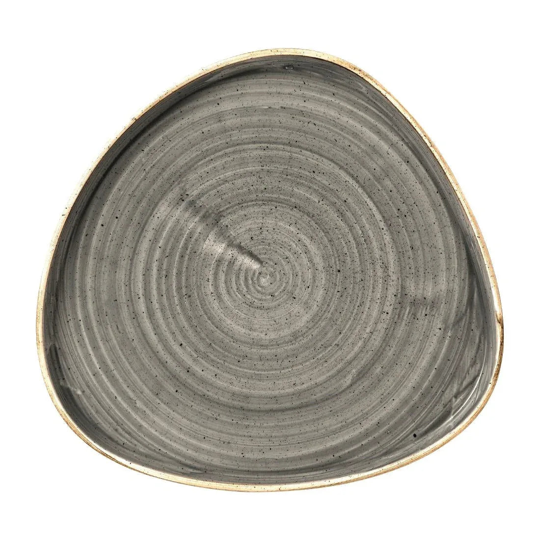 FR032 Churchill Stonecast Grey Triangle Walled Chefs Plate 260mm (Pack of 6) - JD Catering Equipment Solutions Ltd