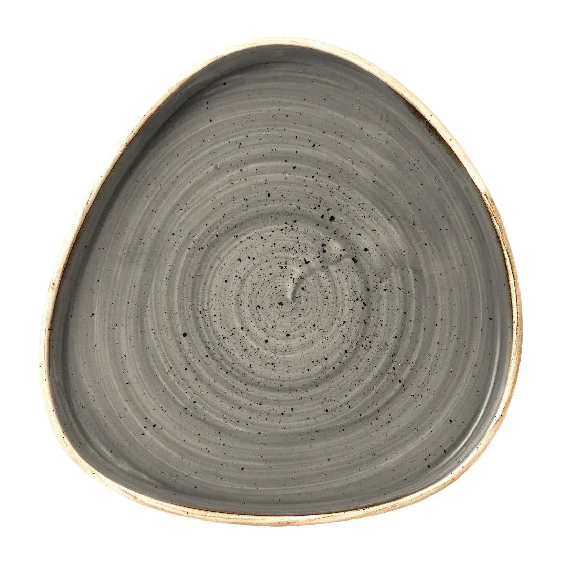 FR033 Churchill Stonecast Grey Triangle Walled Chefs Plate 200mm (Pack of 6) - JD Catering Equipment Solutions Ltd
