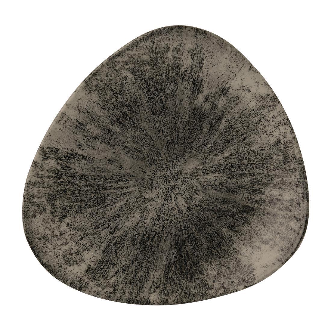 FR054 Churchill Stone Quartz Black Lotus Plate 254mm (Pack of 12) - JD Catering Equipment Solutions Ltd