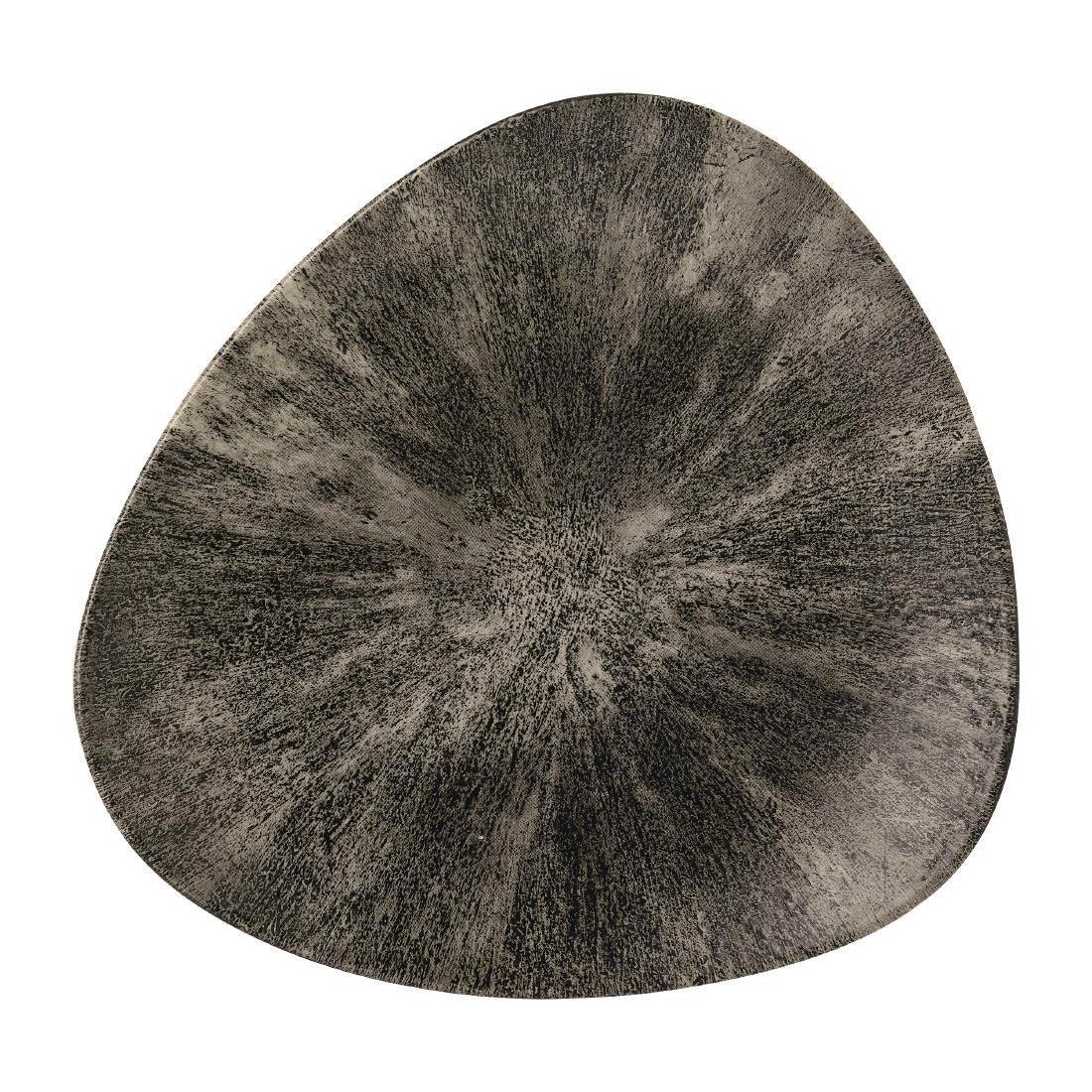 FR055 Churchill Stone Quartz Black Lotus Plate 228mm (Pack of 12) - JD Catering Equipment Solutions Ltd