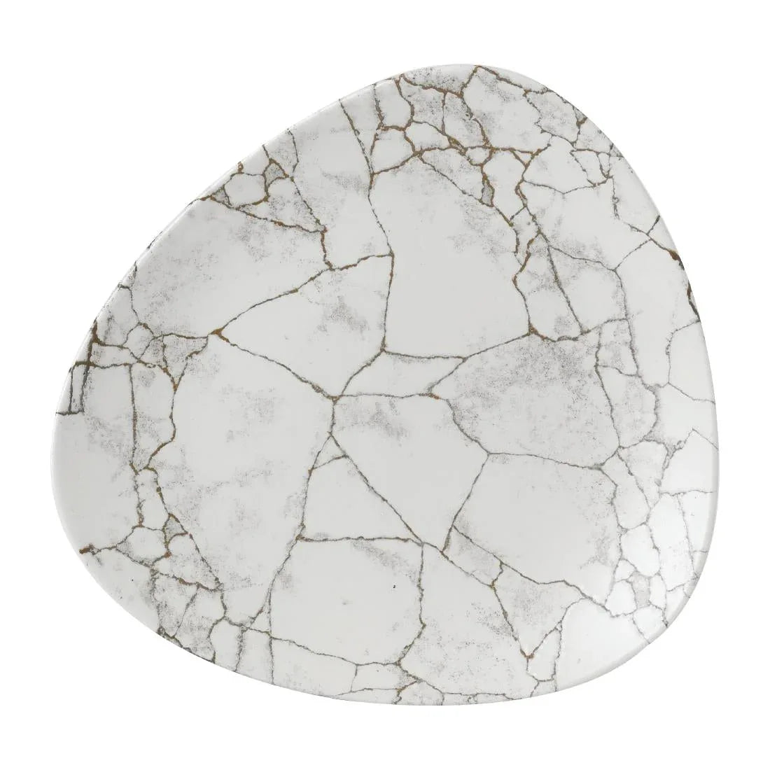FR059 Churchill Studio Prints Kintsugi Agate Grey Lotus Plate 254mm (Pack of 12) - JD Catering Equipment Solutions Ltd