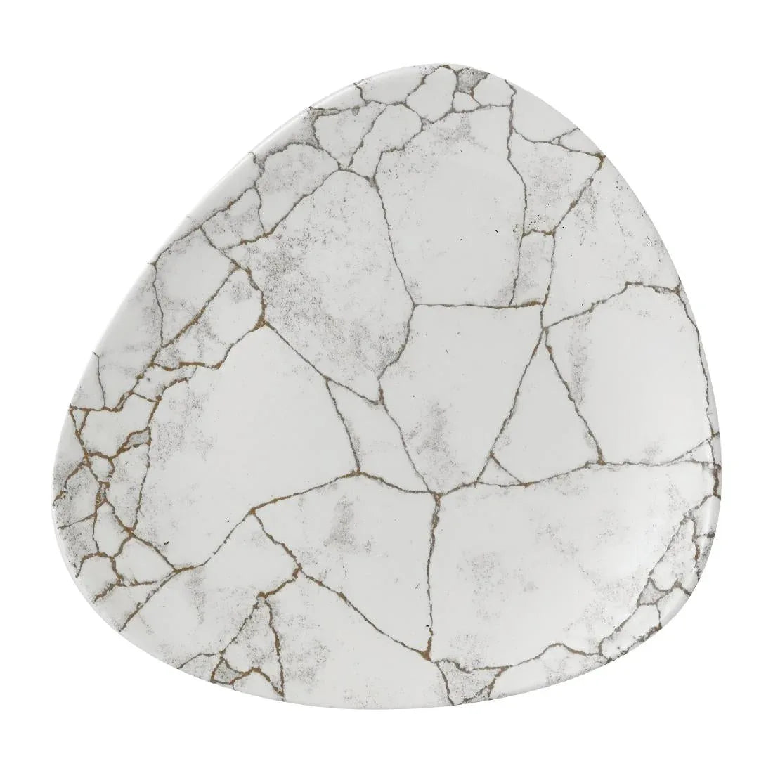 FR060 Churchill Studio Prints Kintsugi Agate Grey Lotus Plate 228mm (Pack of 12) - JD Catering Equipment Solutions Ltd
