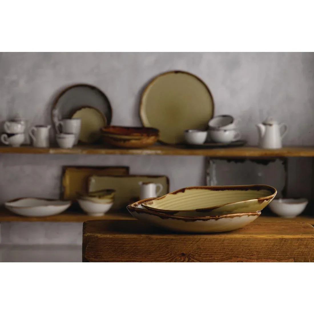 FR084 Dudson Harvest Linen Organic Coupe Wobbly Bowl 288mm (Pack of 6) - JD Catering Equipment Solutions Ltd
