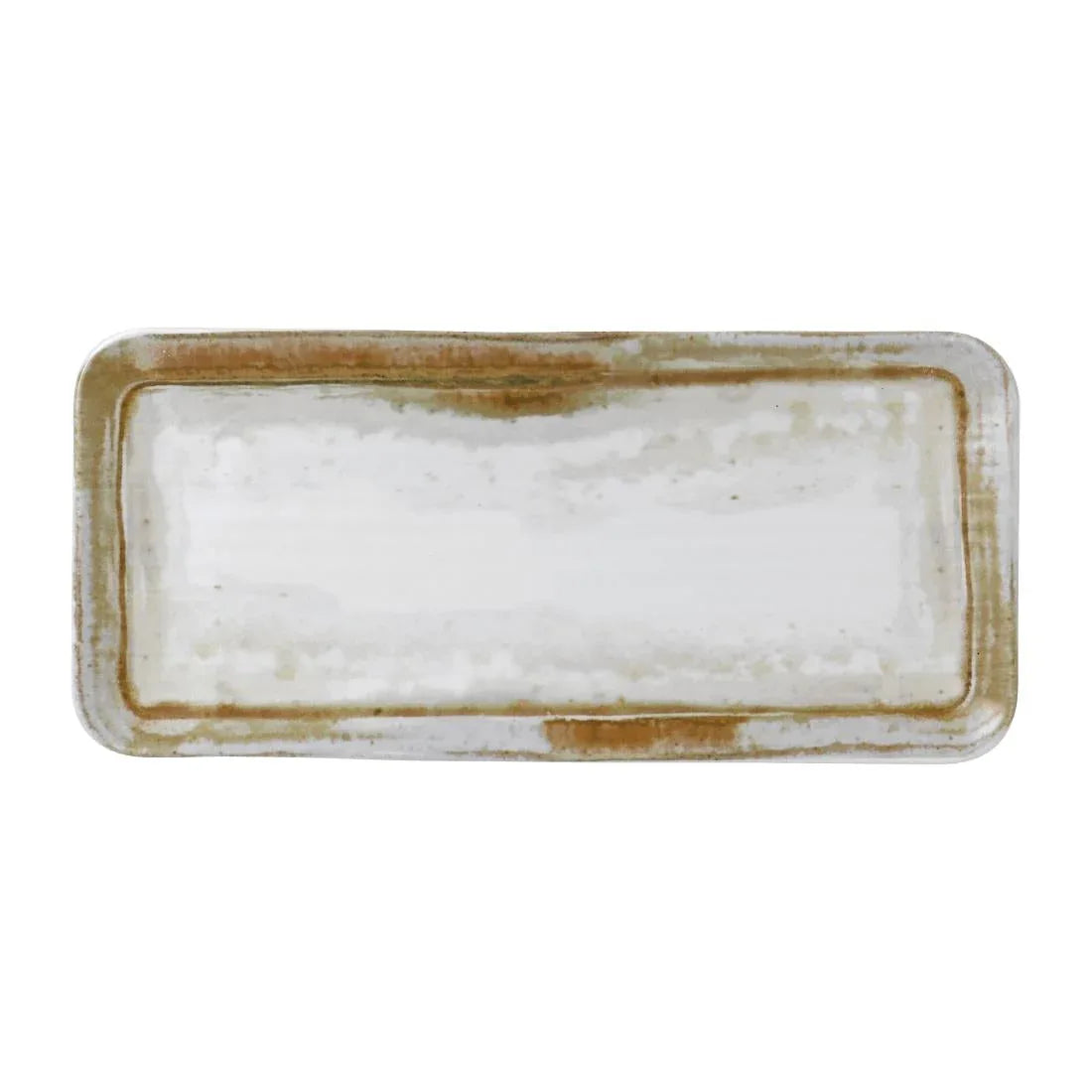 FR103 Dudson Sandstone Organic Coupe Rect Platter 349 x 158mm (Pack of 6) - JD Catering Equipment Solutions Ltd