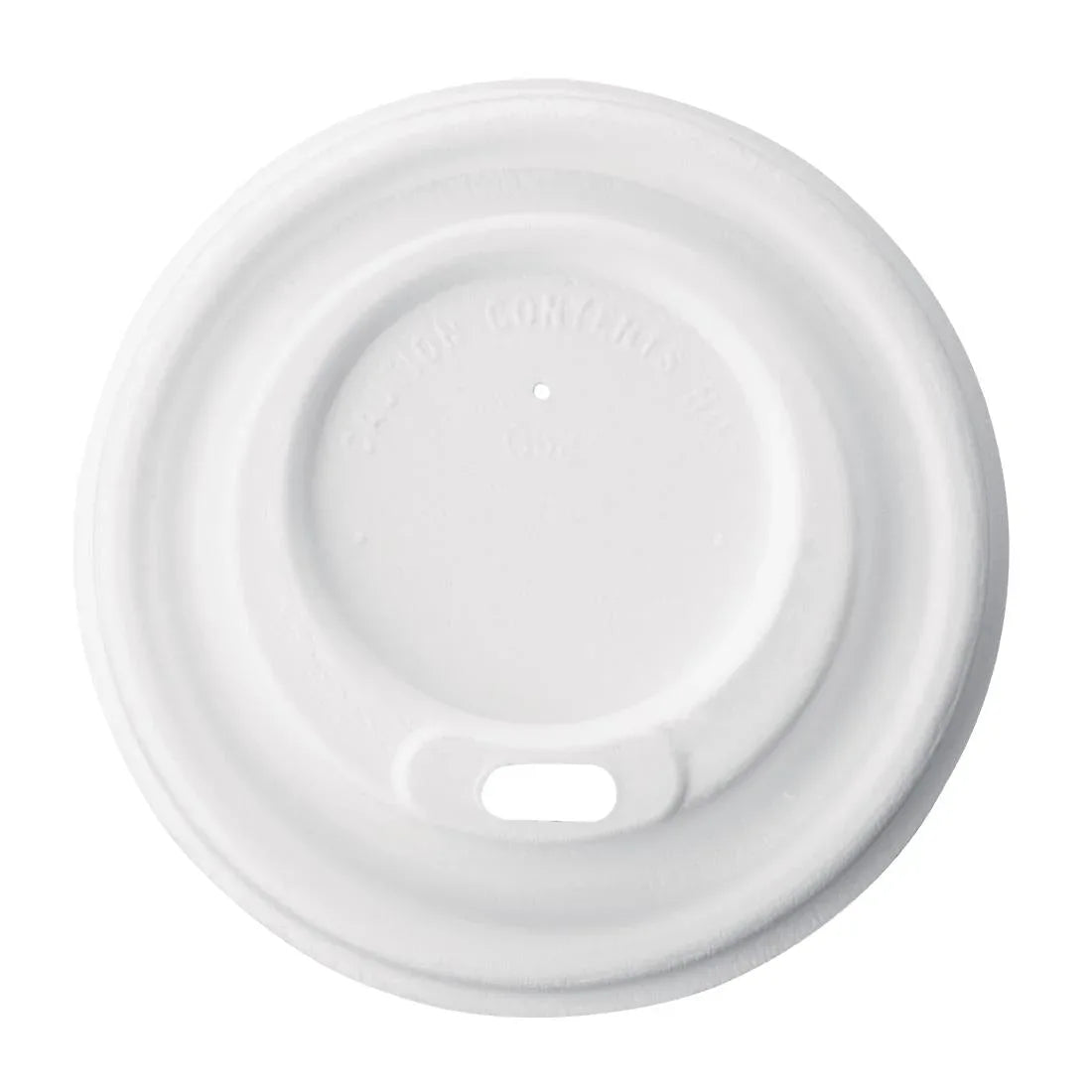 FS060 Fiesta Compostable Bagasse Coffee Cup Lids 225ml / 8oz (Pack of 1000) - JD Catering Equipment Solutions Ltd