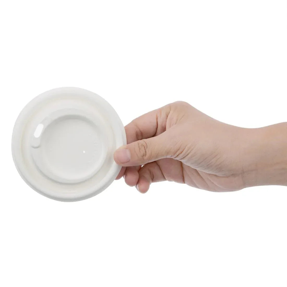 FS061 Fiesta Compostable Bagasse Coffee Cup Lids 340ml / 12oz (Pack of 1000) - JD Catering Equipment Solutions Ltd