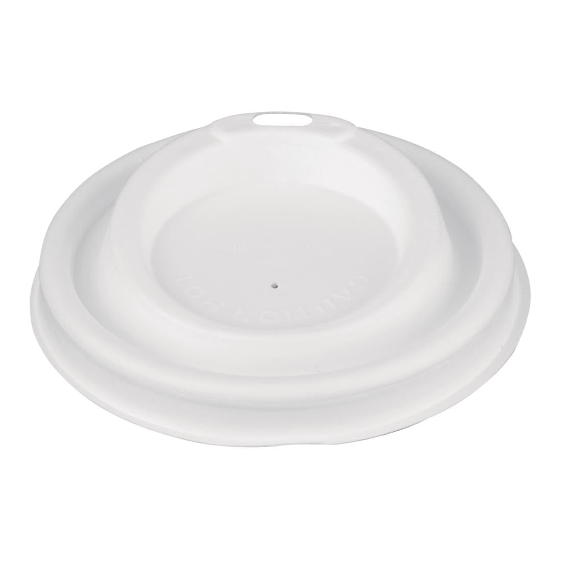 FS061 Fiesta Compostable Bagasse Coffee Cup Lids 340ml / 12oz (Pack of 1000) JD Catering Equipment Solutions Ltd