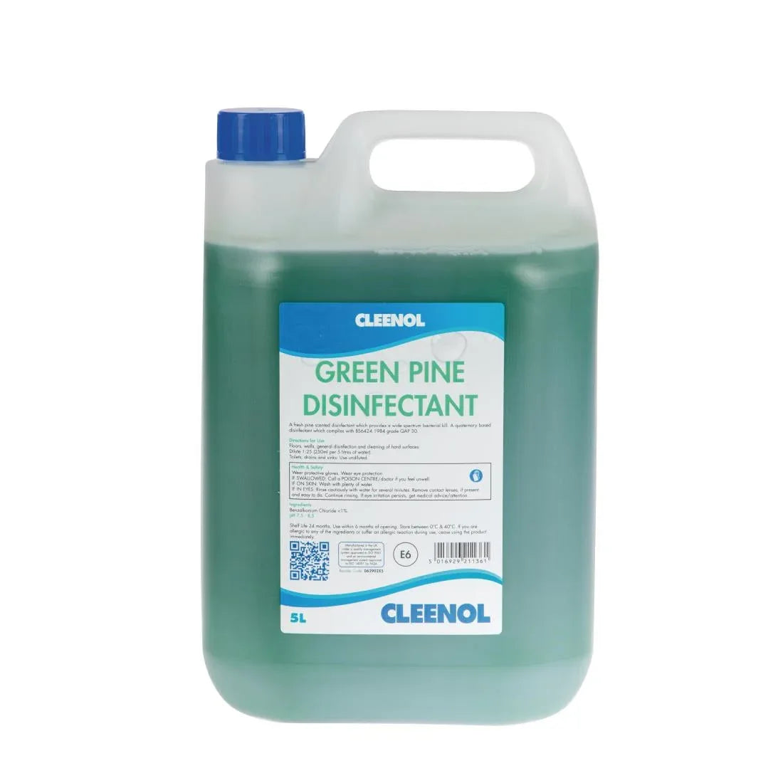 FS086 Cleenol Green Pine Disinfectant 5Ltr (Pack of 2) - JD Catering Equipment Solutions Ltd
