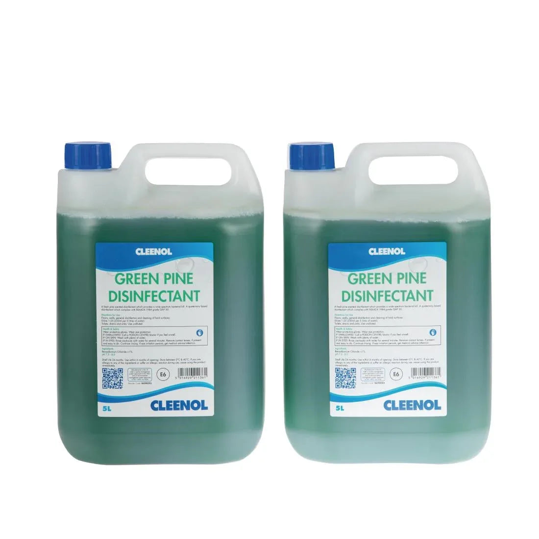 FS086 Cleenol Green Pine Disinfectant 5Ltr (Pack of 2) - JD Catering Equipment Solutions Ltd