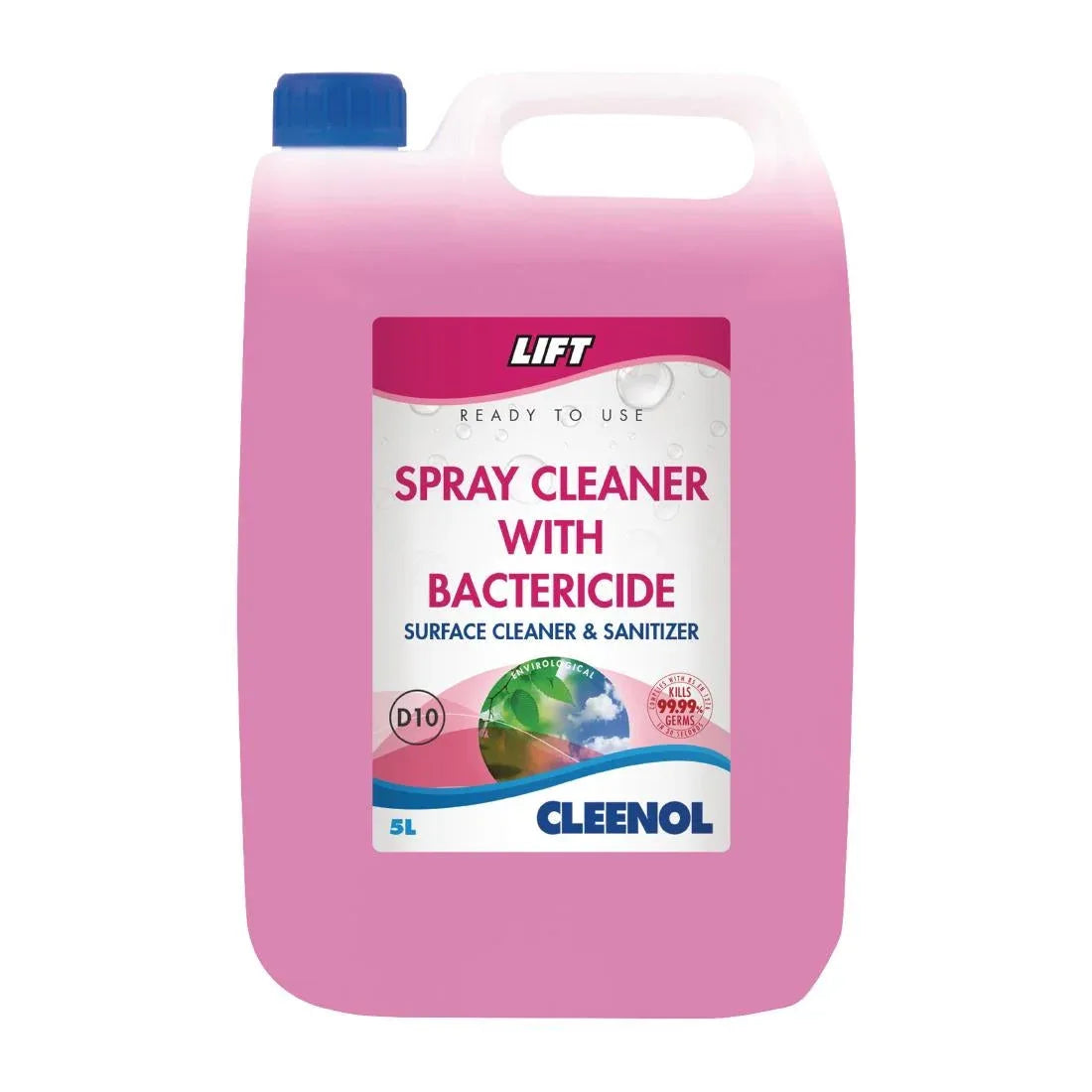 FS093 Cleenol Lift Antibacterial Spray Cleaner 5Ltr (Pack of 2) - JD Catering Equipment Solutions Ltd