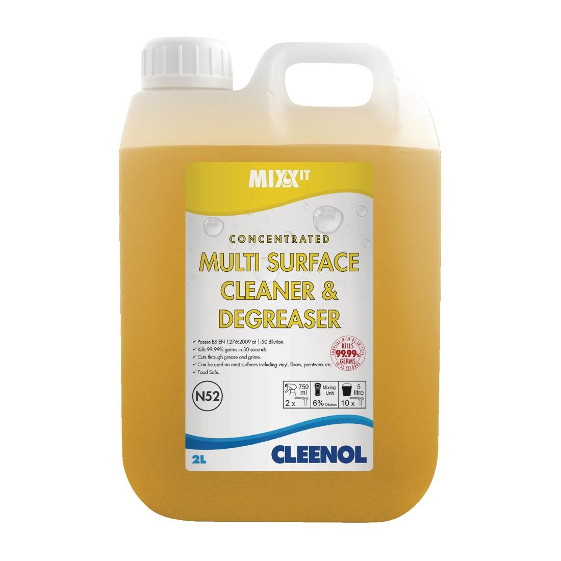 FS094 Cleenol Mixx It Multi Purpose Surface Cleaner and Degreaser 2Ltr (Pack of 2) JD Catering Equipment Solutions Ltd