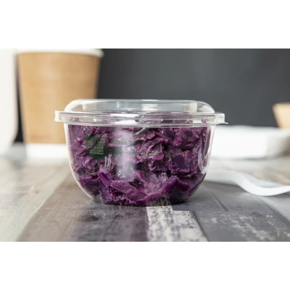 FS171 Vegware 96-Series Compostable PLA Deli Pots 8oz (Pack of 1000) - JD Catering Equipment Solutions Ltd