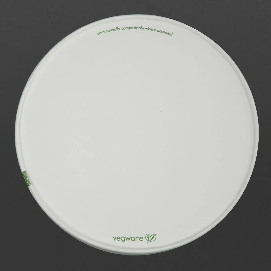 FS179 Vegware 185-Series Compostable Bon Appetit Wide PLA-lined Paper Food Bowl Lid (Pack of 300) - JD Catering Equipment Solutions Ltd