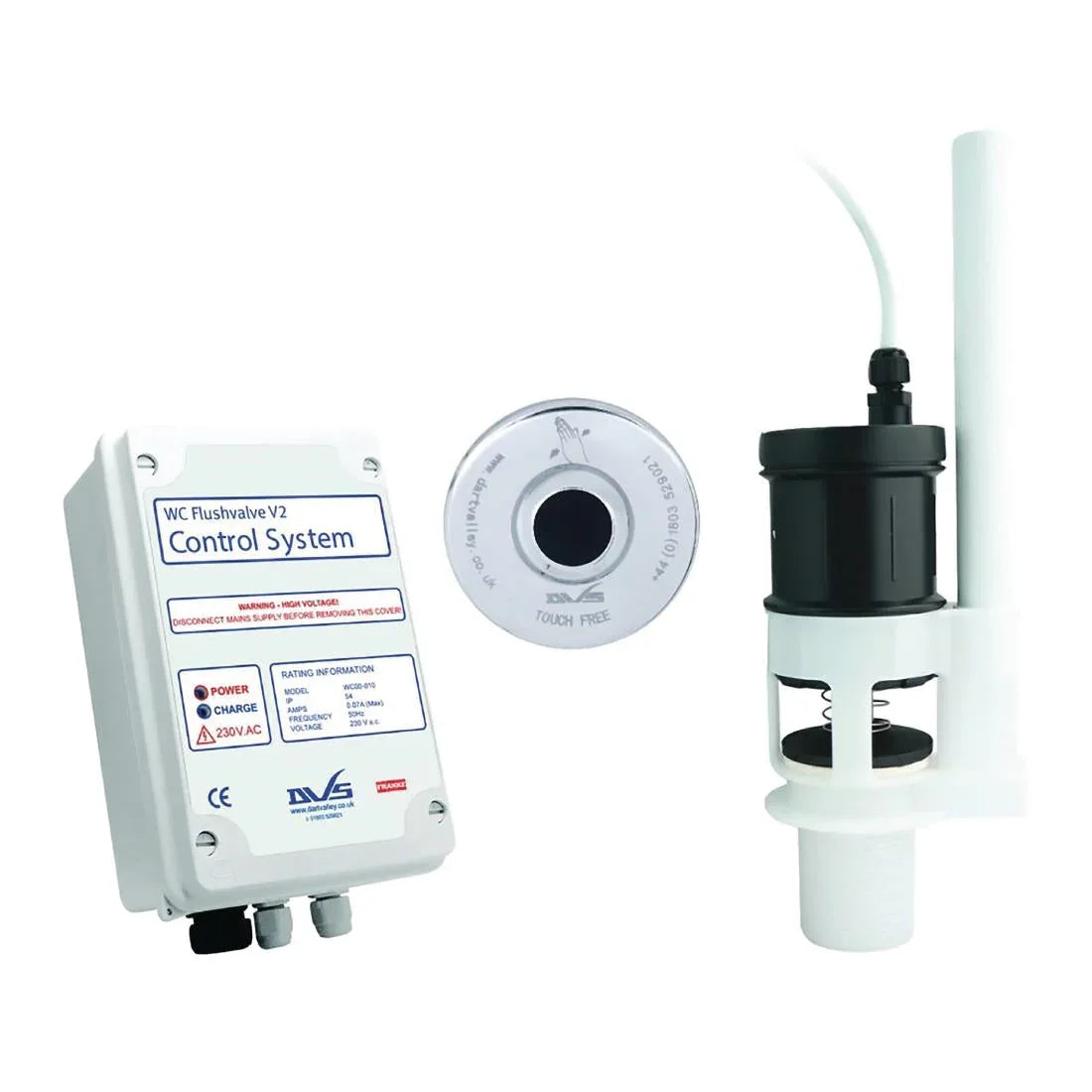 FS198 KWC DVS WC Flushvalve kit with In-built Overflow and Wave-on Sensor - JD Catering Equipment Solutions Ltd